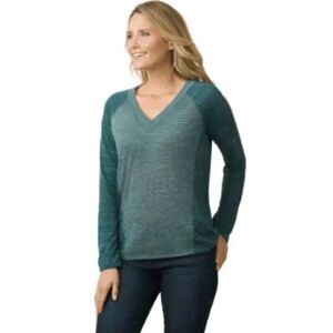 Prana Jinny Top Green Sports Size Medium Workout Shirt